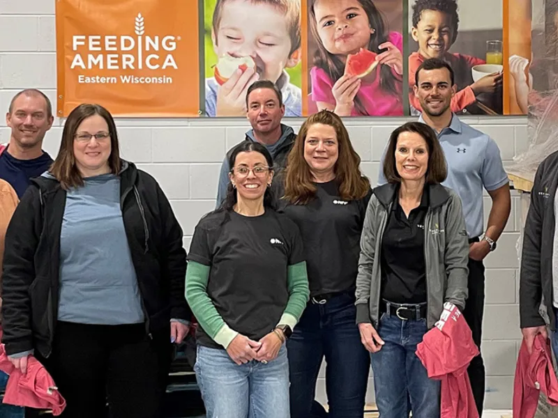 group of volunteers at Feeding America
